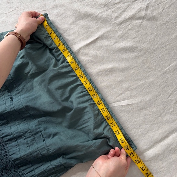 Vintage 100% cotton Ombre Dark Green Maxi Skirt L - Picture 13 of 17